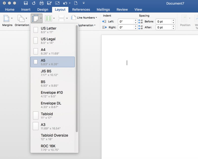 change page margins in word for mac